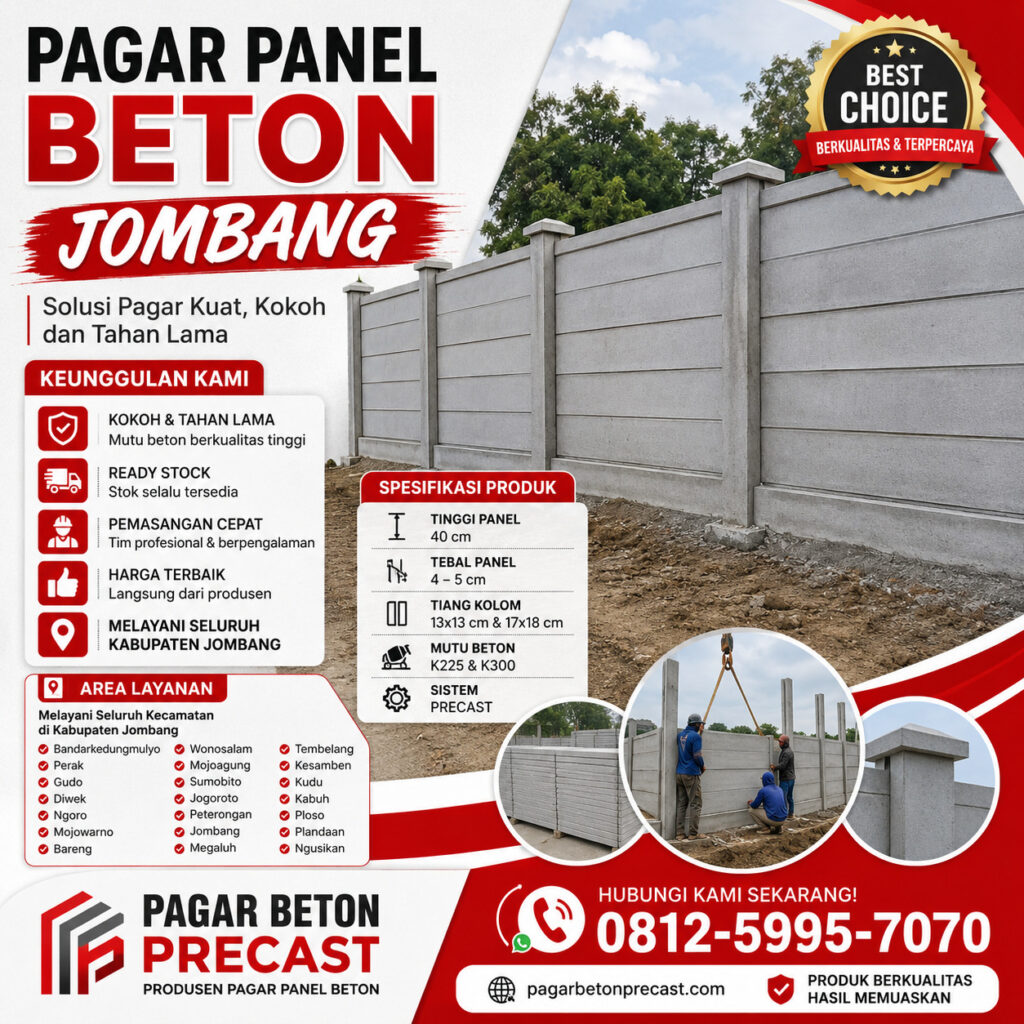 pagar panel beton jombang, pagar panel beton terdekat jombang,
